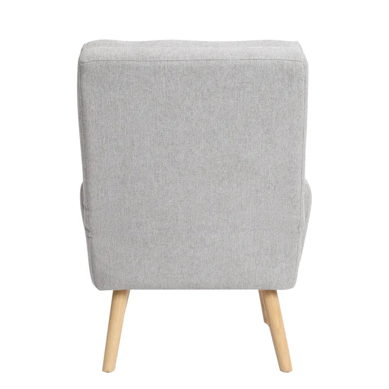 Juego de sillón y otomana de tela