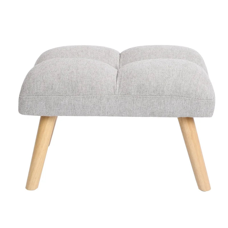 Juego de sillón y otomana de tela