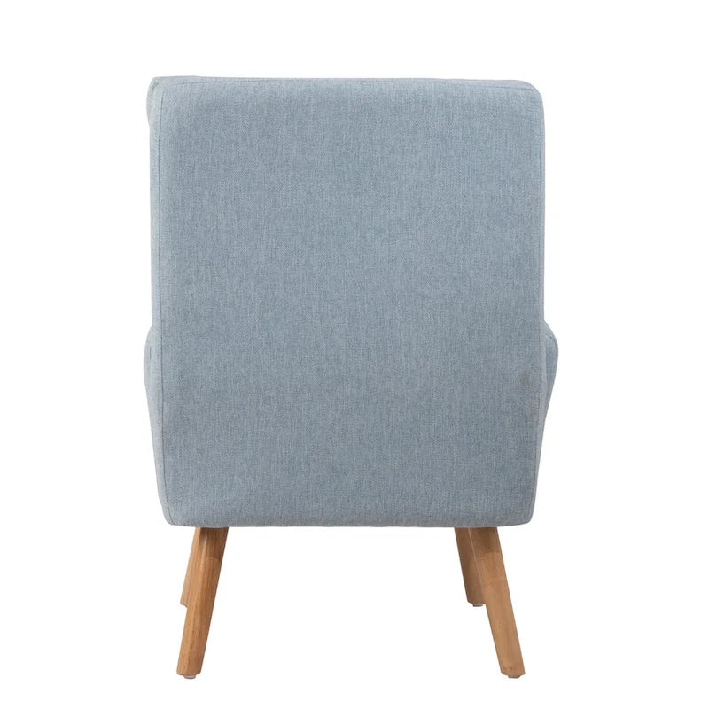 Juego de sillón y otomana de tela