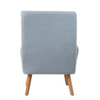 Juego de sillón y otomana de tela