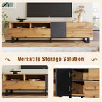 Mueble Moderno para TV de 80" con Doble Espacio de Almacenamiento