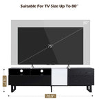 Mueble Moderno para TV de 80" con Doble Espacio de Almacenamiento
