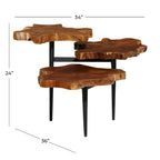 Mueble de TV de 2 puertas y 2 estantes - 54Wx17Dx19H