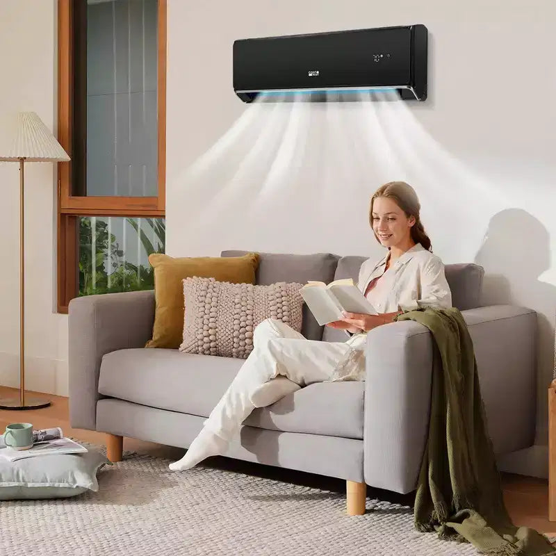 Costway Aire Acondicionado y Calentador Minisplit con Bomba de Calor de 24000 BTU, con Wifi, Negro/Blanco