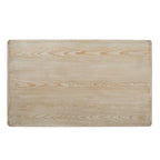 Mesa de centro Peking Ming de madera recuperada, pequeña, 55 pulgadas de largo, lavado blanco envejecido