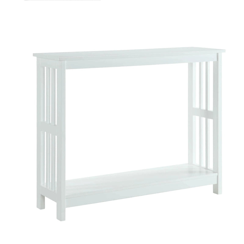 Mesa consola con estante estilo Misión