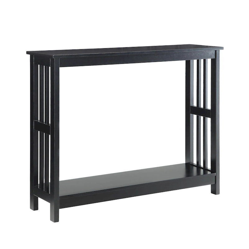 Mesa consola con estante estilo Misión