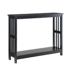 Mesa consola con estante estilo Misión