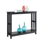Mesa consola con estante estilo Misión