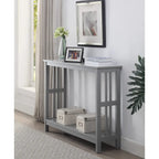 Mesa consola con estante estilo Misión