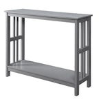 Mesa consola con estante estilo Misión