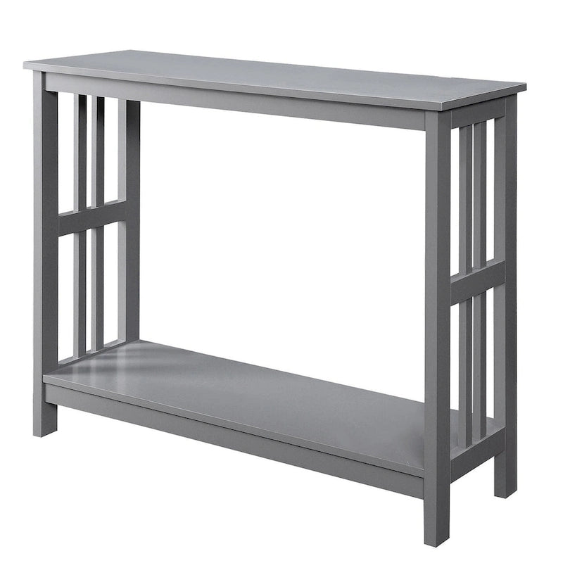 Mesa consola con estante estilo Misión