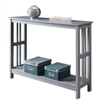 Mesa consola con estante estilo Misión