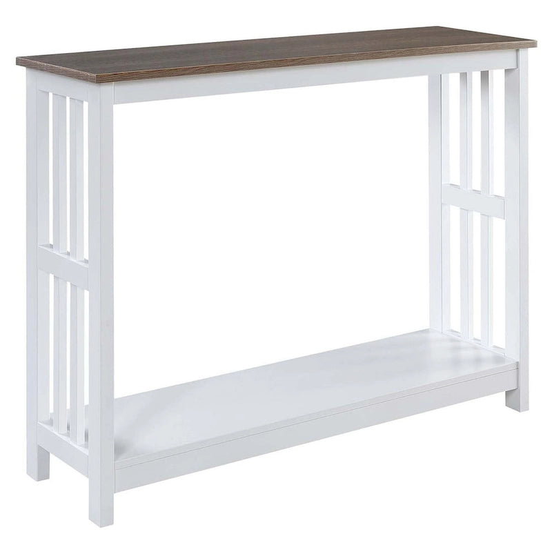 Mesa consola con estante estilo Misión