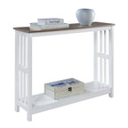 Mesa consola con estante estilo Misión