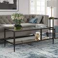 Mesa de centro rectangular de 45 de ancho con estante de espejo