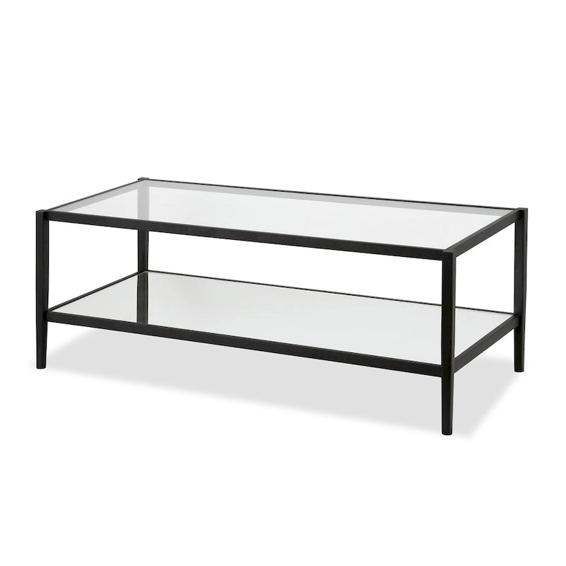 Mesa de centro rectangular de 45 de ancho con estante de espejo
