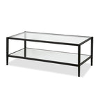Mesa de centro rectangular de 45 de ancho con estante de espejo