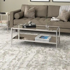 Mesa de centro rectangular de 45 de ancho con estante de espejo