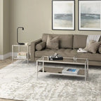 Mesa de centro rectangular de 45 de ancho con estante de espejo