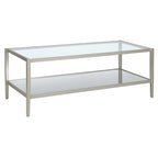 Mesa de centro rectangular de 45 de ancho con estante de espejo