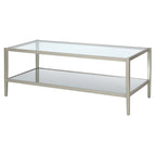 Mesa de centro rectangular de 45 de ancho con estante de espejo