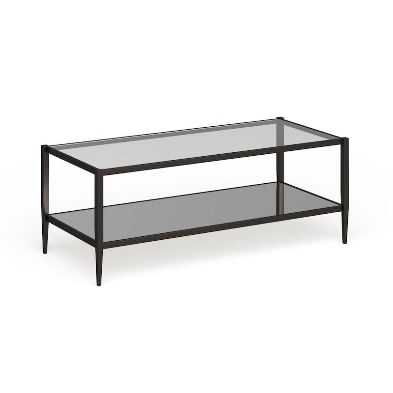 Mesa de centro rectangular de 45 de ancho con estante de espejo