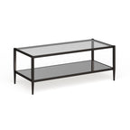 Mesa de centro rectangular de 45 de ancho con estante de espejo