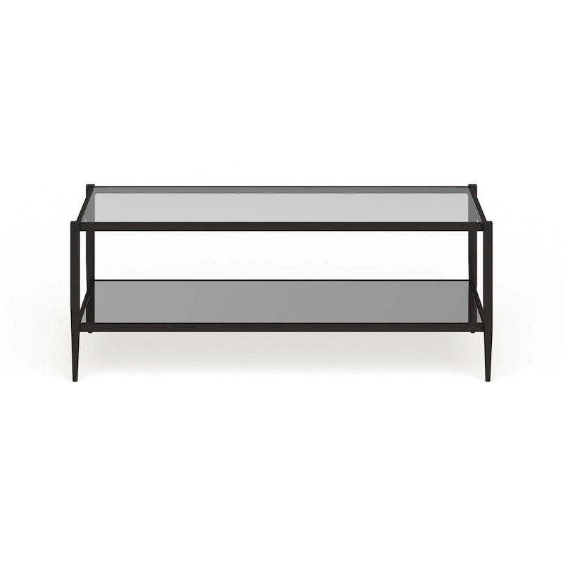 Mesa de centro rectangular de 45 de ancho con estante de espejo