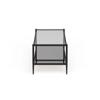Mesa de centro rectangular de 45 de ancho con estante de espejo