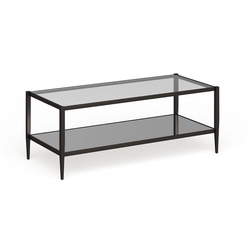 Mesa de centro rectangular de 45 de ancho con estante de espejo