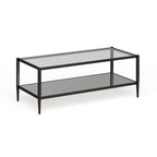 Mesa de centro rectangular de 45 de ancho con estante de espejo