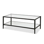 Mesa de centro rectangular de 45 de ancho con estante de espejo