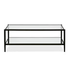 Mesa de centro rectangular de 45 de ancho con estante de espejo