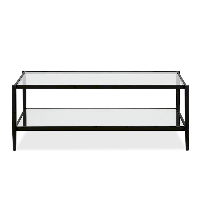 Mesa de centro rectangular de 45 de ancho con estante de espejo