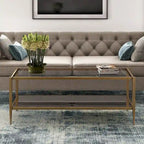 Mesa de centro rectangular de 45 de ancho con estante de espejo