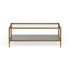 Mesa de centro rectangular de 45 de ancho con estante de espejo