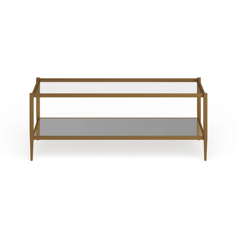 Mesa de centro rectangular de 45 de ancho con estante de espejo