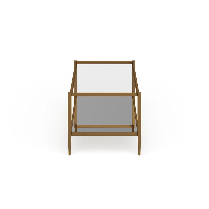 Mesa de centro rectangular de 45 de ancho con estante de espejo