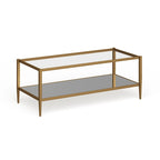Mesa de centro rectangular de 45 de ancho con estante de espejo