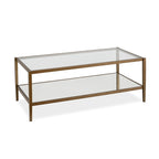 Mesa de centro rectangular de 45 de ancho con estante de espejo