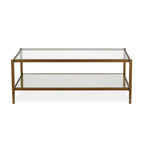 Mesa de centro rectangular de 45 de ancho con estante de espejo