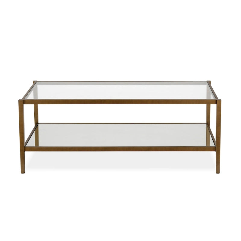 Mesa de centro rectangular de 45 de ancho con estante de espejo
