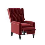 Sillón reclinable de empuje con respaldo de terciopelo