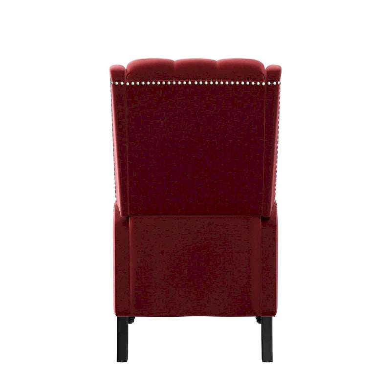 Sillón reclinable de empuje con respaldo de terciopelo