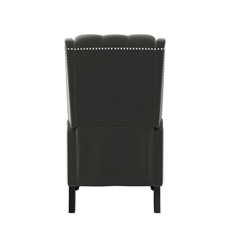 Sillón reclinable de empuje con respaldo de terciopelo