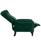 Sillón reclinable de empuje con respaldo de terciopelo