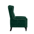 Sillón reclinable de empuje con respaldo de terciopelo