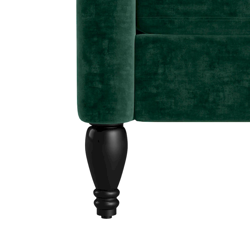 Sillón reclinable de empuje con respaldo de terciopelo