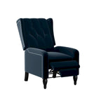 Sillón reclinable de empuje con respaldo de terciopelo
